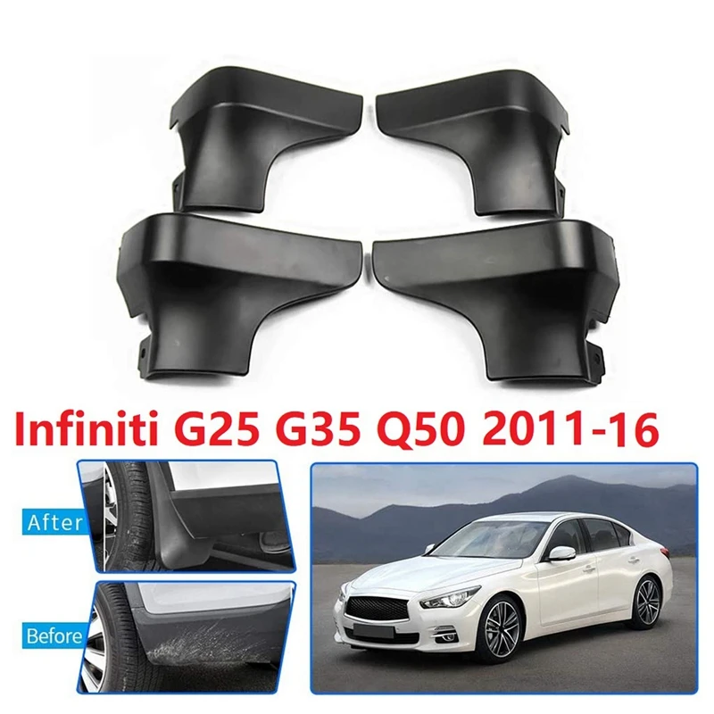 

2 шт., черные Брызговики для Infiniti Q50 2014-2017