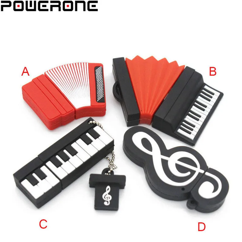 Милая Мини Флешка POWERONE в виде аккордеона 4 ГБ 8 16 32 64 usb флэш накопитель крутой