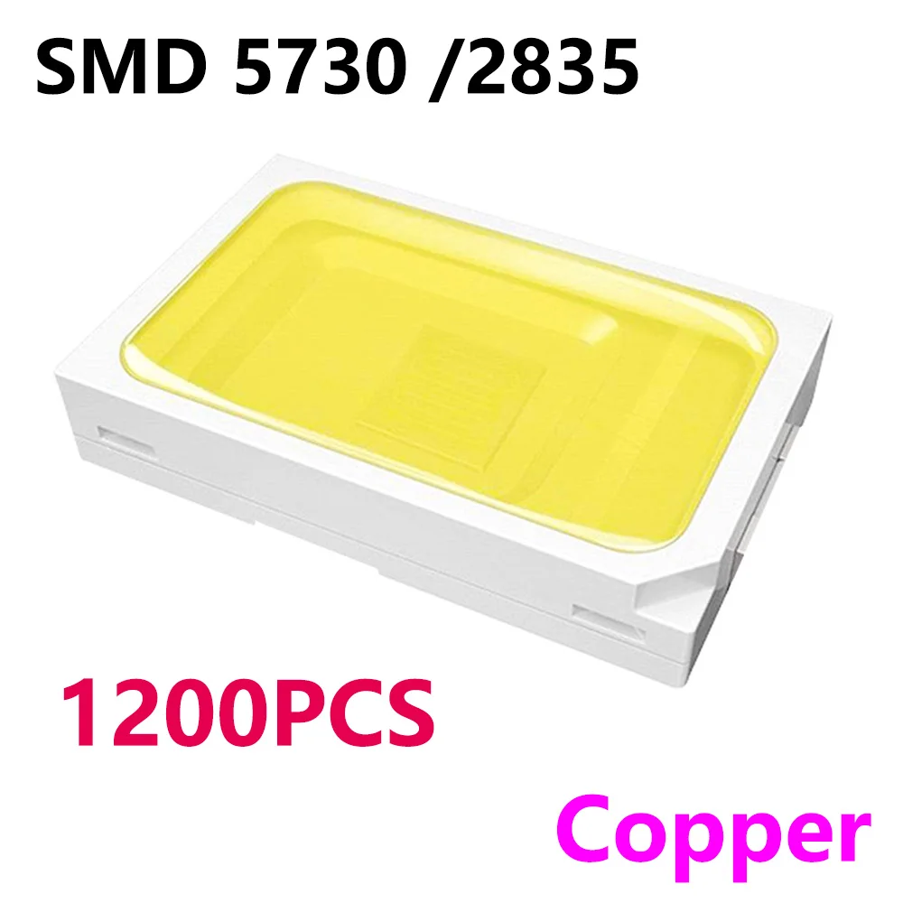 1200 шт много высококачественного медного кронштейна SMD5730/2835 3В 60 65лм светодиодный