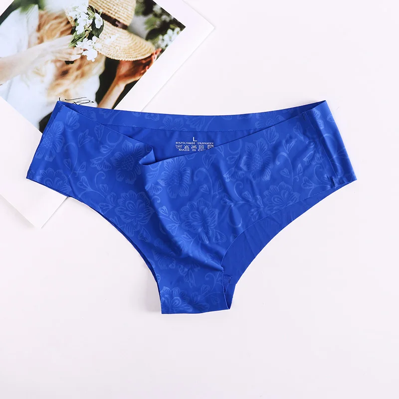 Женские шелковые бесшовные трусики цельные однотонные сексуальные для женщин