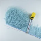 Декоративная лента из страусиных перьев, ширина 4-6 дюймов 10-15 см, 1 метр, украшение для платья, свадебные аксессуары