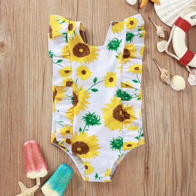 

Kids Toddler Infant Baby Girls Fly Sleeve One-piece Swimsuit Summer Fashion Swimwear