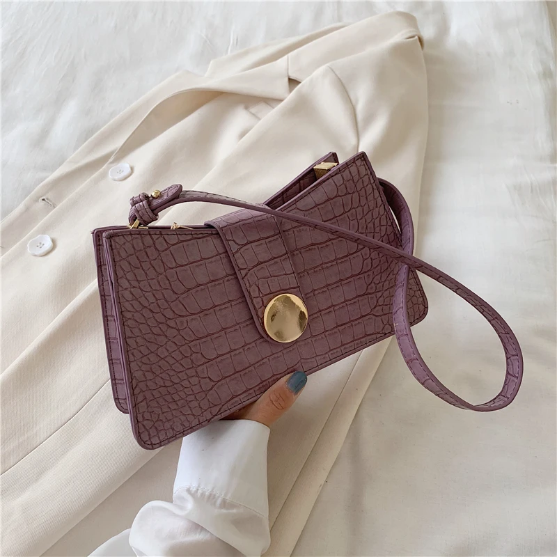 Женские кожаные сумки люксовый бренд через плечо 2020 новая мода Аллигатор большой