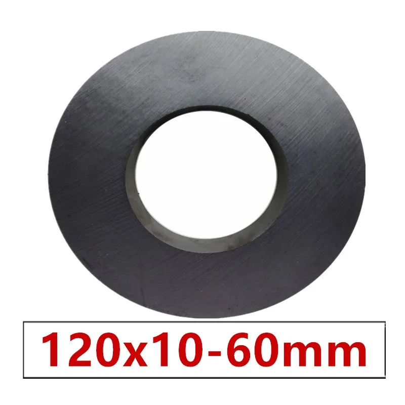 1pcs Ring Ferrite Magnet 120x10 mm Hole 60mm Permanent magnet 120mm x 10mm Black Round Speaker ceramic magnet 120*10 120-60x10mm