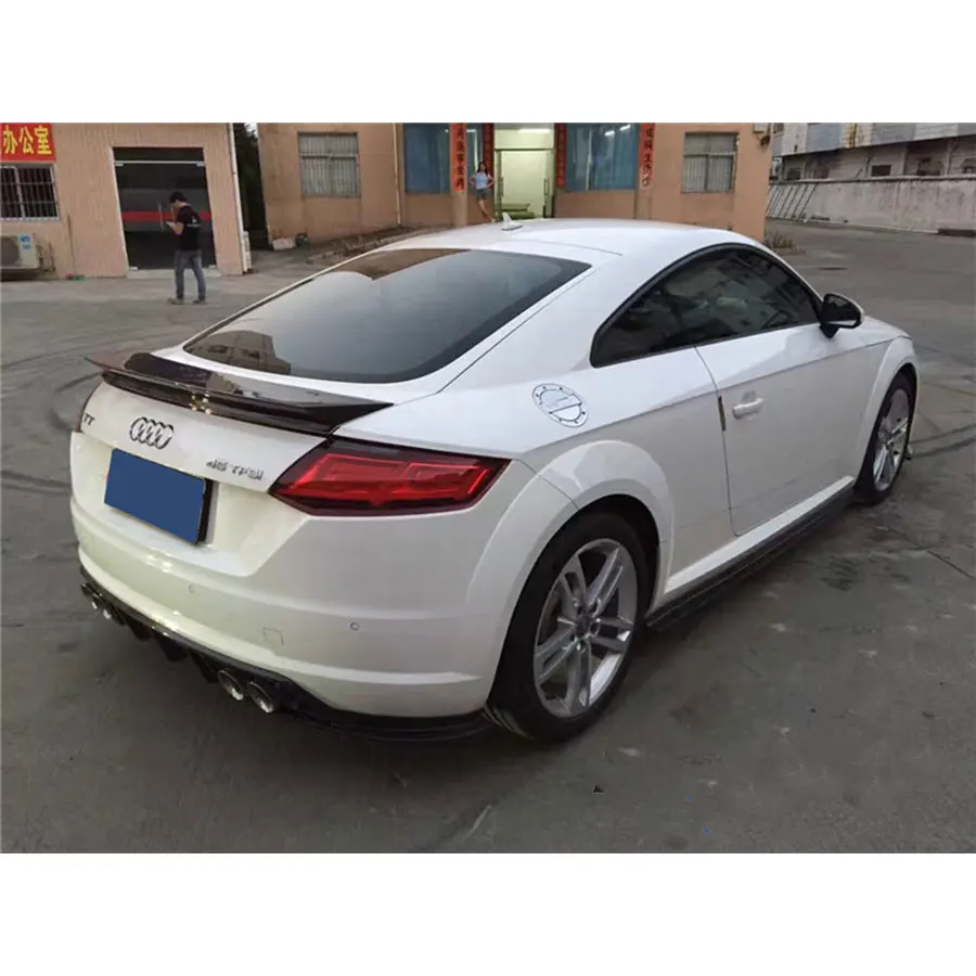 Баланс его Стиль TT TTS углеродного волокна спойлер на задний багажник крыло для Audi