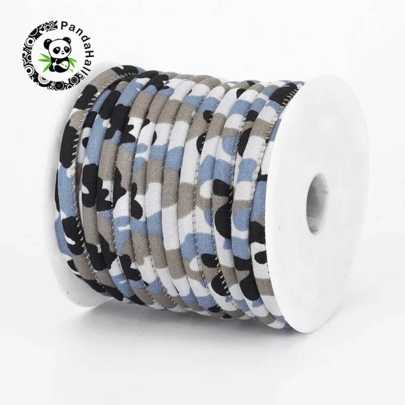 Pandahall 20 м/рулон печатных тканевых шнуров с камуфляжным узором для DIY ювелирных