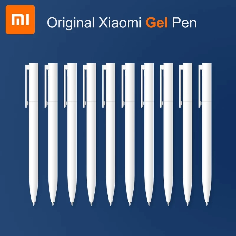 Оригинальная ручка Xiaomi Mi 10 шт. 0,5 мм, черная ручка без крышки, гладкая швейцарская ручка с наконечником MIKRON, японские чернила