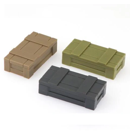 3 шт./лот военные строительные блоки фигурки World War 2 коробка для хранения оружия