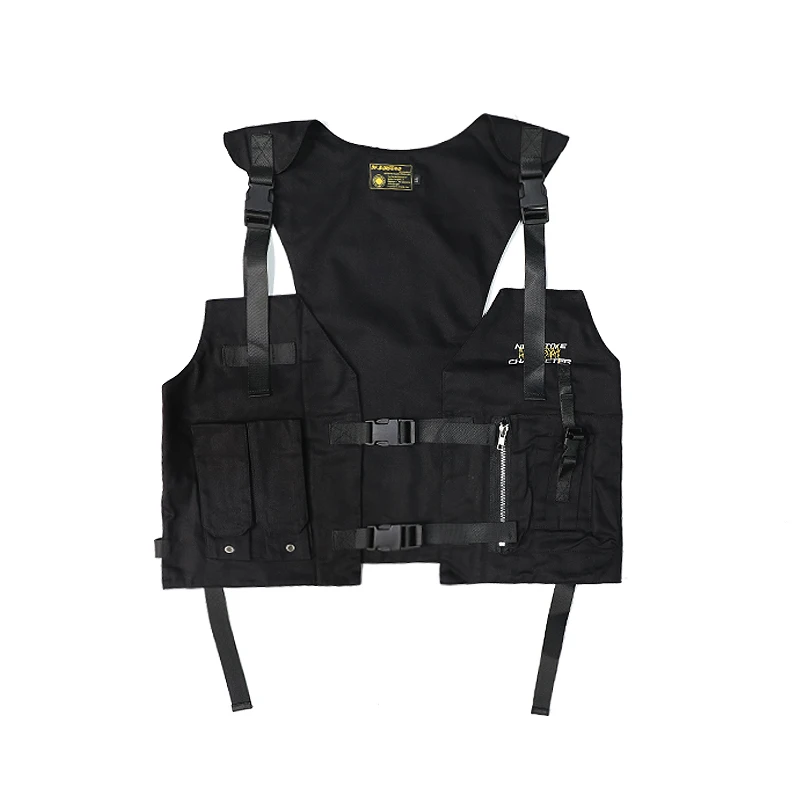 Мужская тактическая жилетка с несколькими карманами Черный Многофункциональный