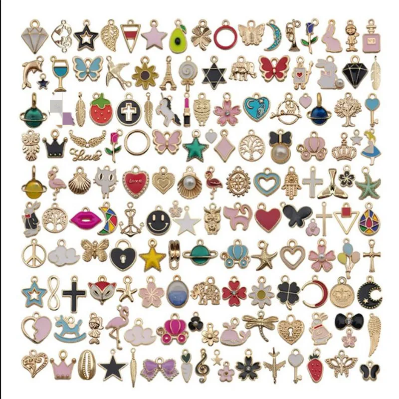 

30 шт. в случайном порядке, смешанные размеры 10- 100, стильные подвески из сплава и металла в форме капли, золотой кулон KC для самодельного брасл...