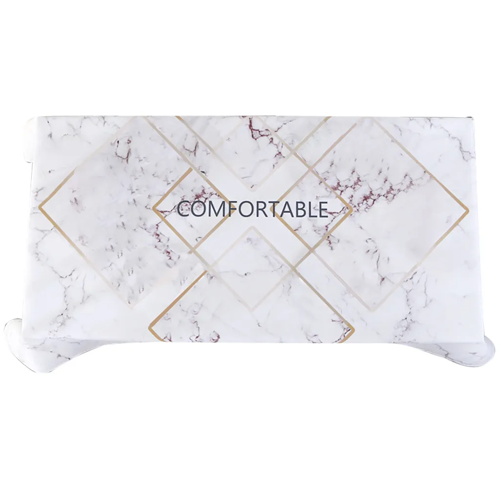 Скатерть с мраморной печатью удобная скатерть водонепроницаемая и маслостойкая