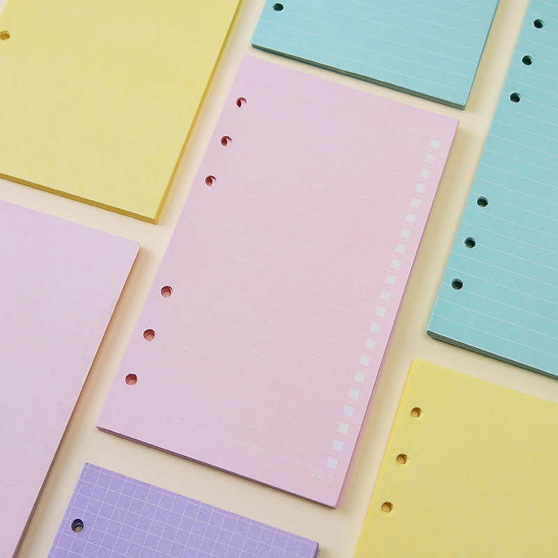 Блокнот с 6 отверстиями спиральный планировщик сменная внутренняя бумага A5 A6