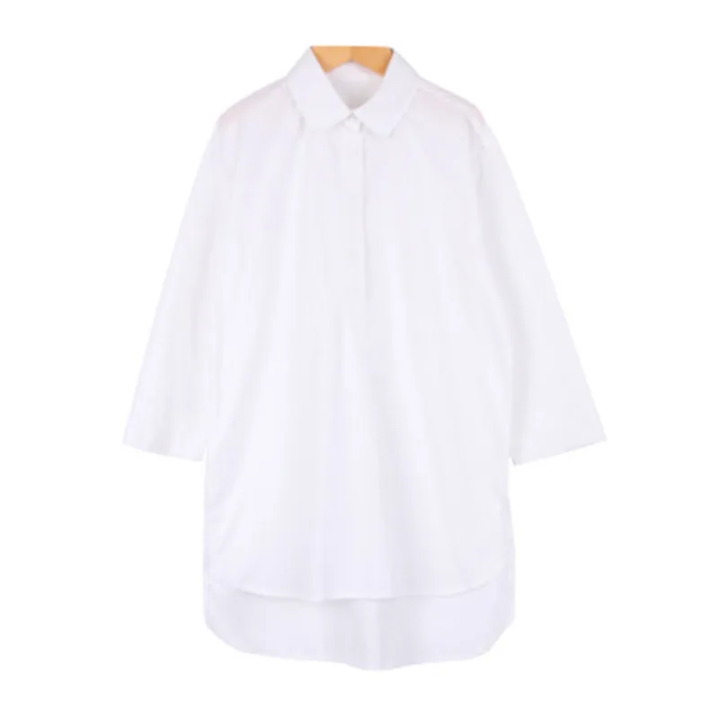 2019 г. Подростковое платье рубашки для девочек-подростков школьная Длинная блузка