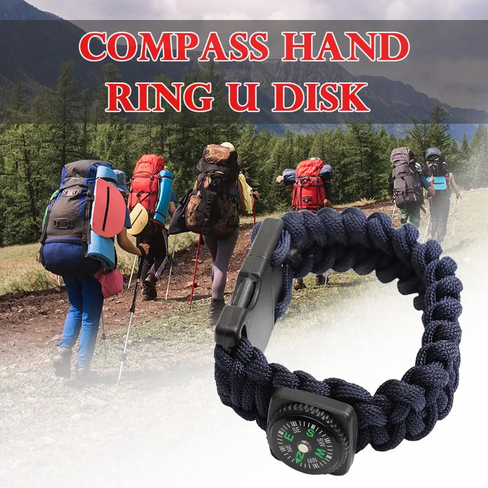 

usb flash drive Compass Bracelet USB flash disk With compass Suitable for outdoor carrying Portable and convenient
