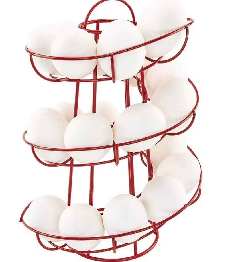 

Egg rack egg storage creative kitchen storage wrought iron spiral egg storage tray rack organization restaurant egg display rack