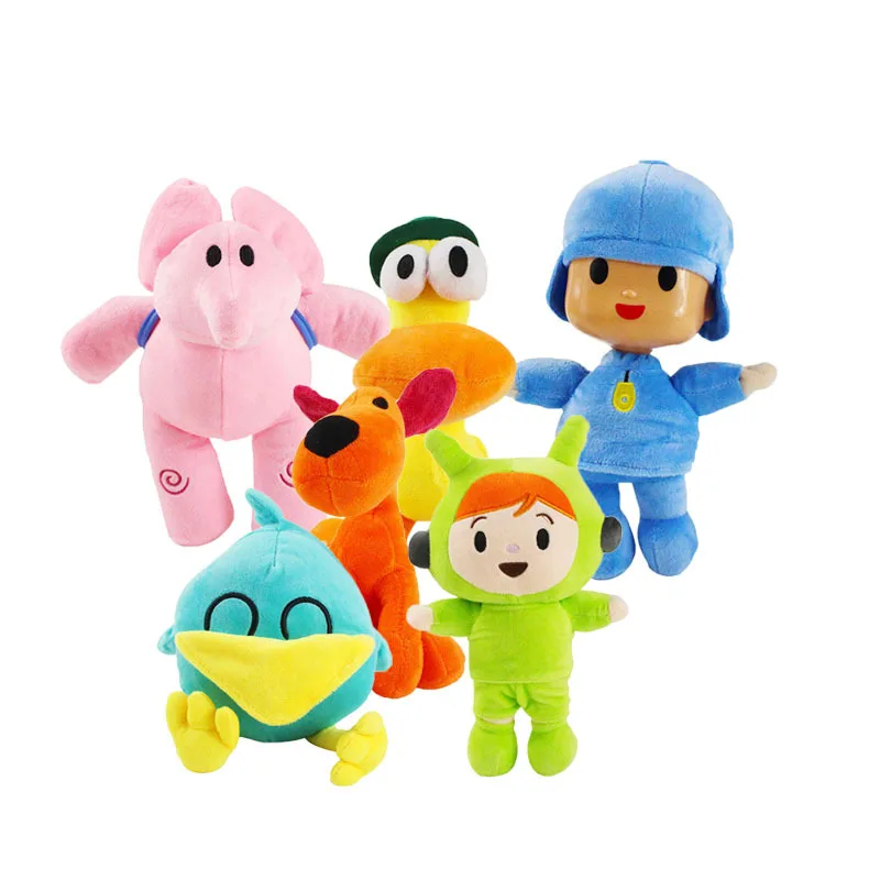 

Новинка 2021, плюшевая кукла 6 шт., маленькая игрушка P Youyou Pocoyo, плюшевая Барто-утка, щенок, Лула, Элли, слон, кукла, плюшевая игрушка, украшение дл...