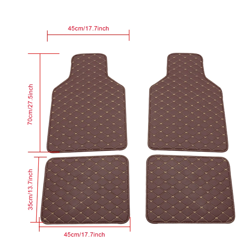 

Universal Car Floor Mats Front & Rear Carpet Universal Auto Mat All Weather Waterproof For Car Truck SUV