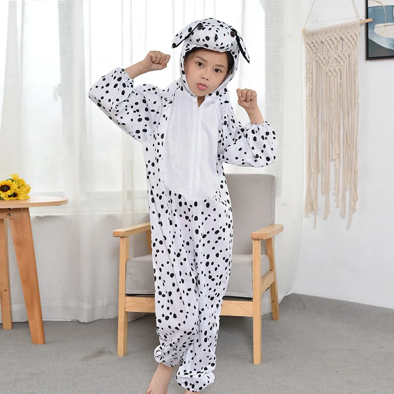 Umorden Children Kids Baby Cartoon Animal Dalmatian Dog Costume Cosplay Jumpsuit Children's Day Halloween Costumes