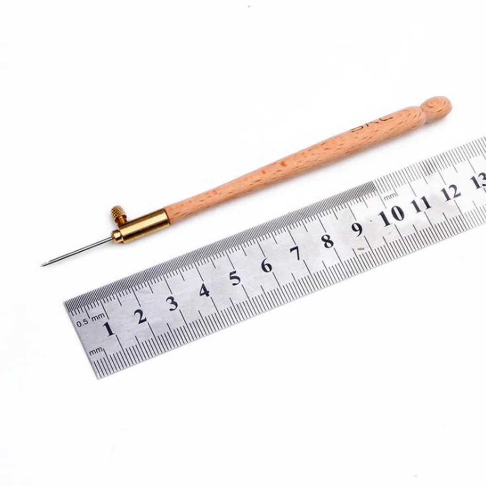 Лидер продаж французская вышивка крючком деревянная ручка бисером вязальные