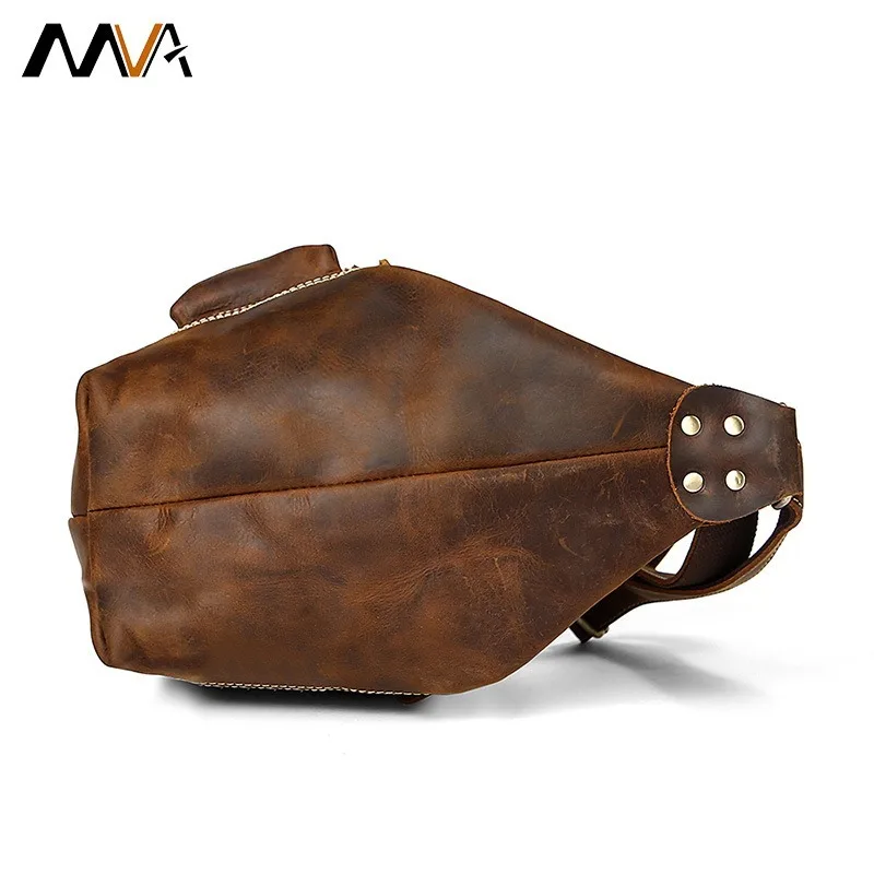 Мужская кожаная сумка-мессенджер Crazy Horse многофункциональная в стиле ретро для