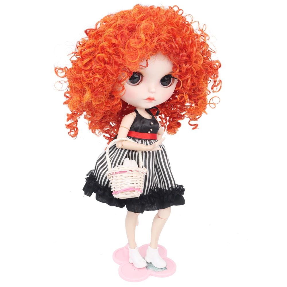 Лидер продаж оранжевый длинный волнистый парик для кукол Блай | Игрушки и хобби