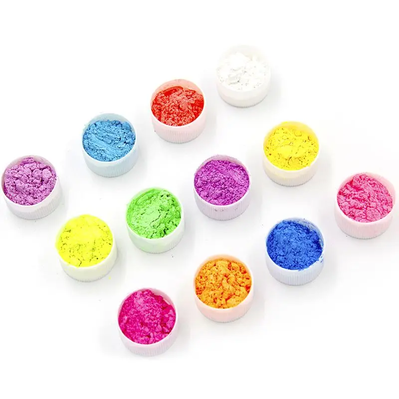 12 Pearlescent powder Epoxy Resin Dye Pearl Pigment Natural Mica Mineral Powder M6CE