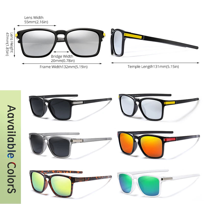 Женские солнцезащитные очки KDEAM поляризационные среднего и большого размера в