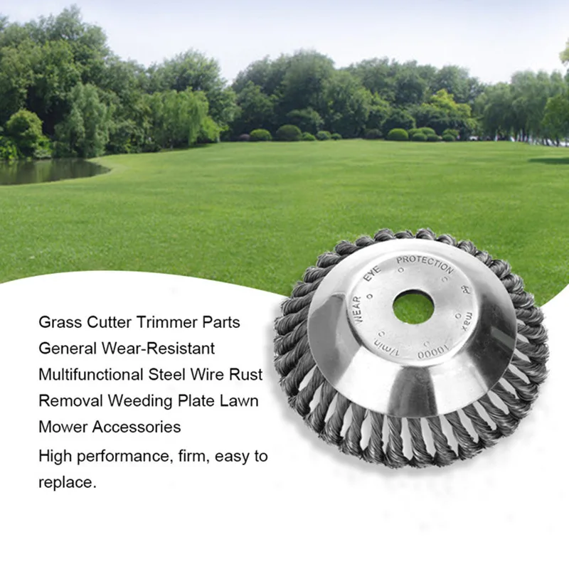 Garden Steel Wire Grass Trimmer Head Bonsai Tools Brush Weed Cutter Break-proof Rounded Edge for Power Lawn Mower Strimmer | Инструменты