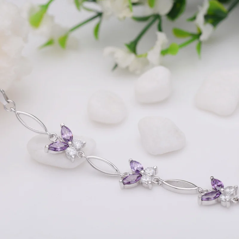 

15.5 Cm Wholesale Jewelry Bracelet for Women Sterling Silver S925 Fashion Women's Hand Accessory Jewelry Butterfly Bracelet 925