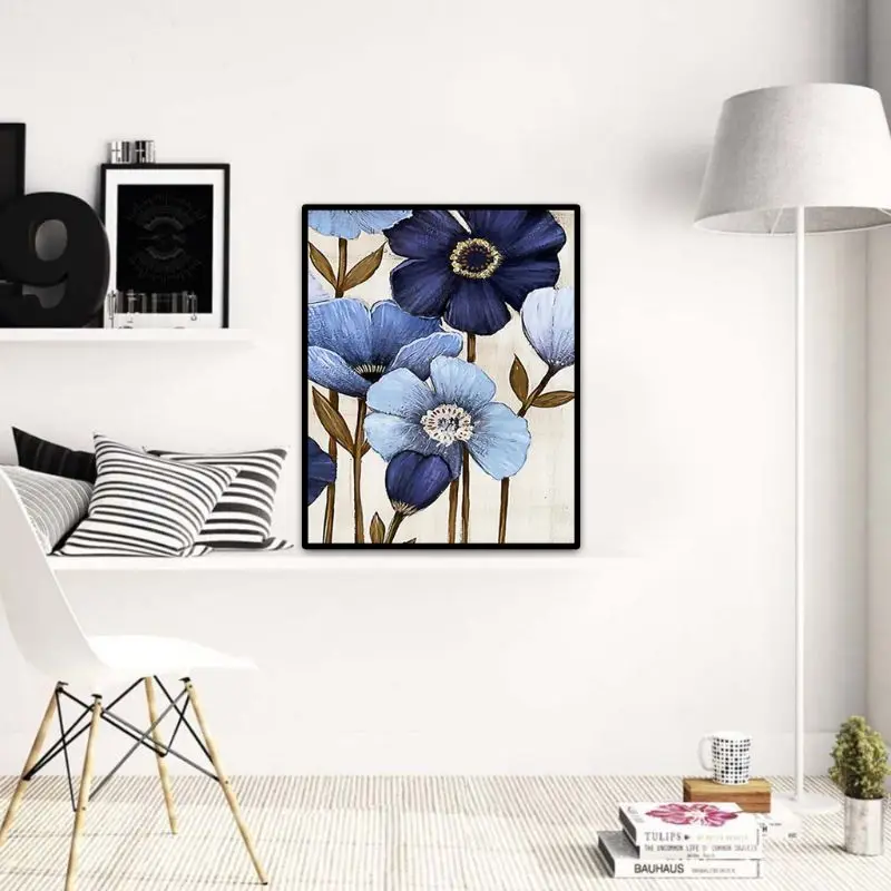 Набор для рисования по номерам на холсте с кисточками | Дом и сад