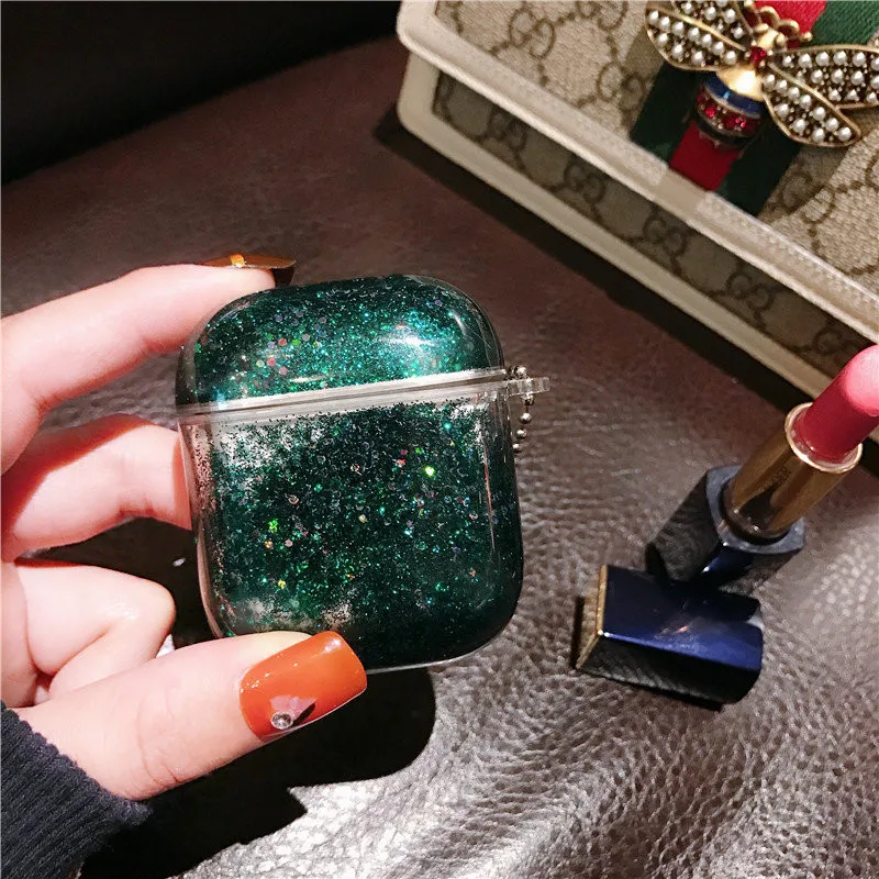 

Liquid Quicksand Glitter Headphone Cases For Apple Airpods Gen 1 2 Luxury Fashion Case For Airpods Protect Earphone Cover Funda