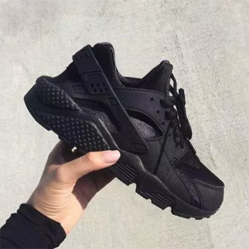 

Vrouwen Mode Effen Kleur Mesh Ademend Gat Veters Dikke Bodem Comfortabele Casual Alle-Match Sport Schoenen Oude Schoenen