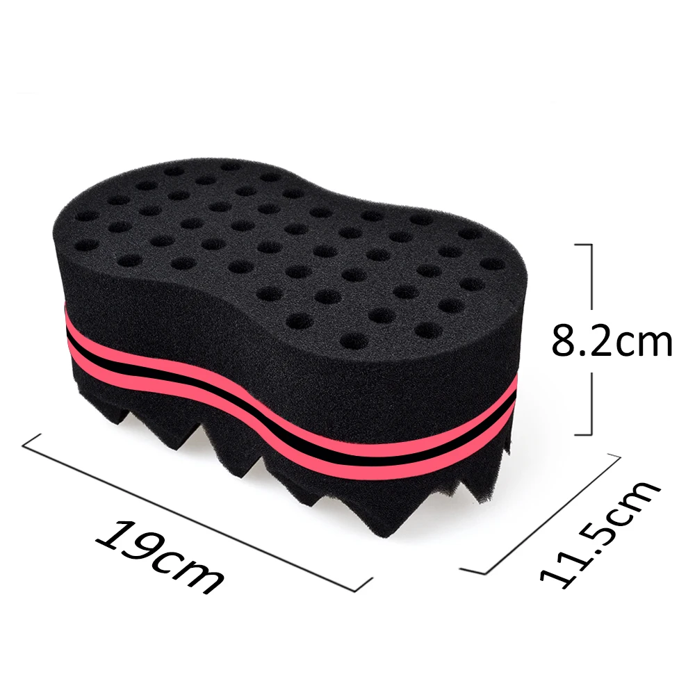 ELERA Magic Hair Twist Sponge в полоску, щетка для волос, губка, локон, губка для натуральных волос, афро-катушка, волнистая губка
