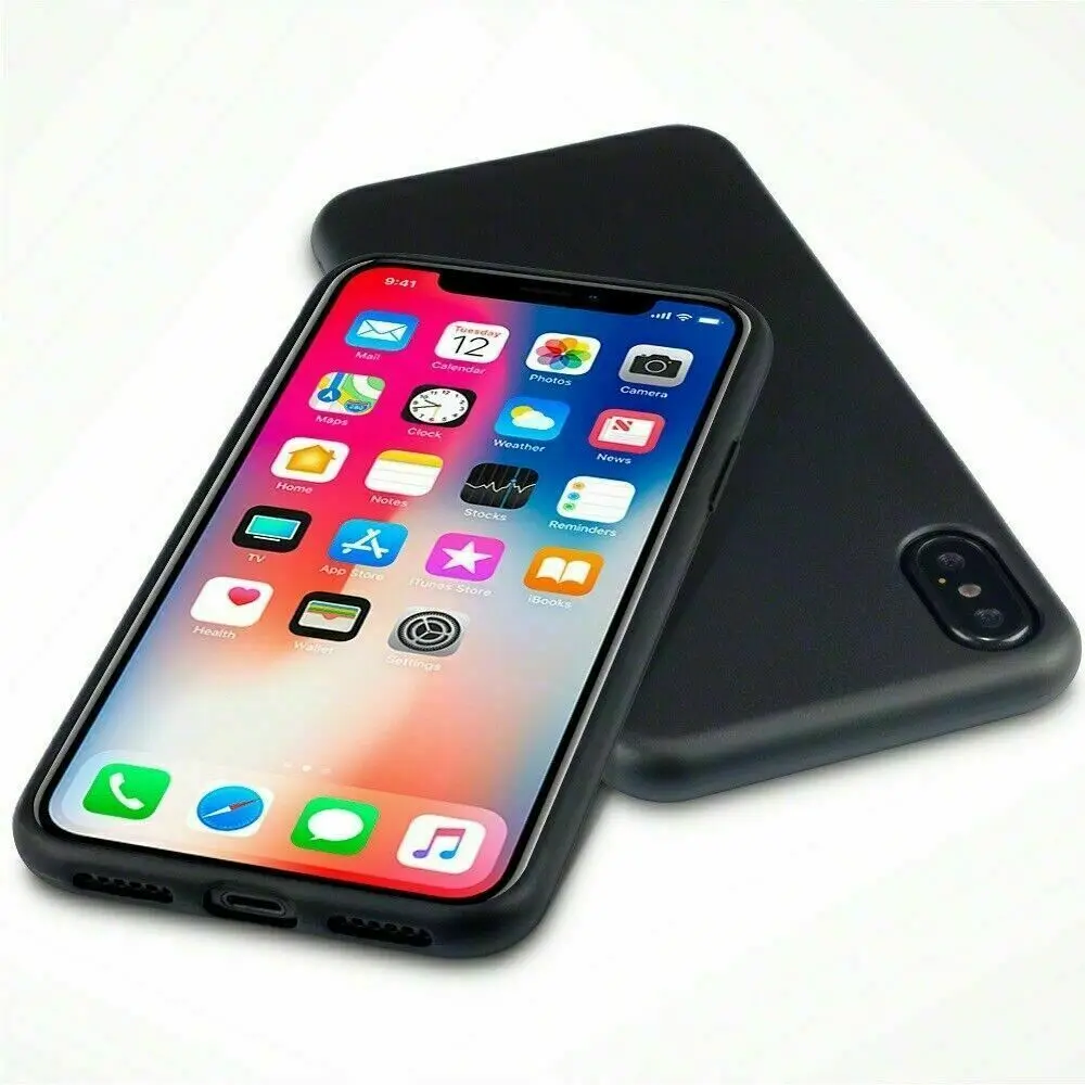 Silicone Ultra Thin Slim Soft Gel Cover Rubber Case For iPhone 11 PRO MAX Luxury Phone - Matte Black 2019 New |