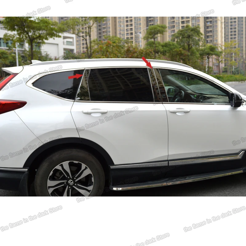 

Lsrtw2017 накладки на окна автомобиля с зеркальной поверхностью для honda crv 2017, 2018, 2019, 2020, 2021, cr-v 5, аксессуары, украшение