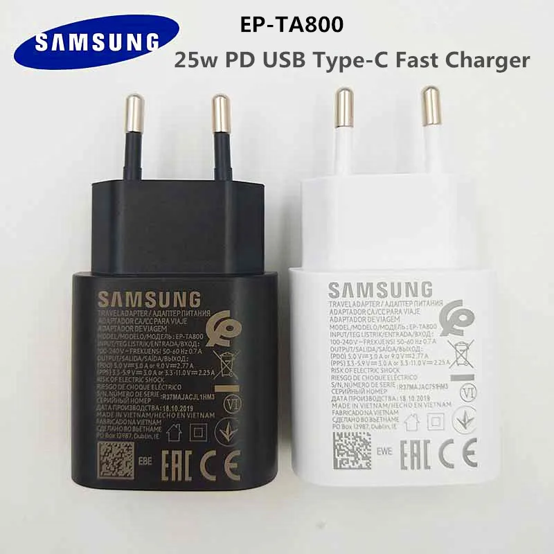 Samsung S20 USB 3 0 Type C PD адаптер для быстрой зарядки 25 Вт 1 м кабель Galaxy Note 10 Pro S20Plus S20Ulta S10