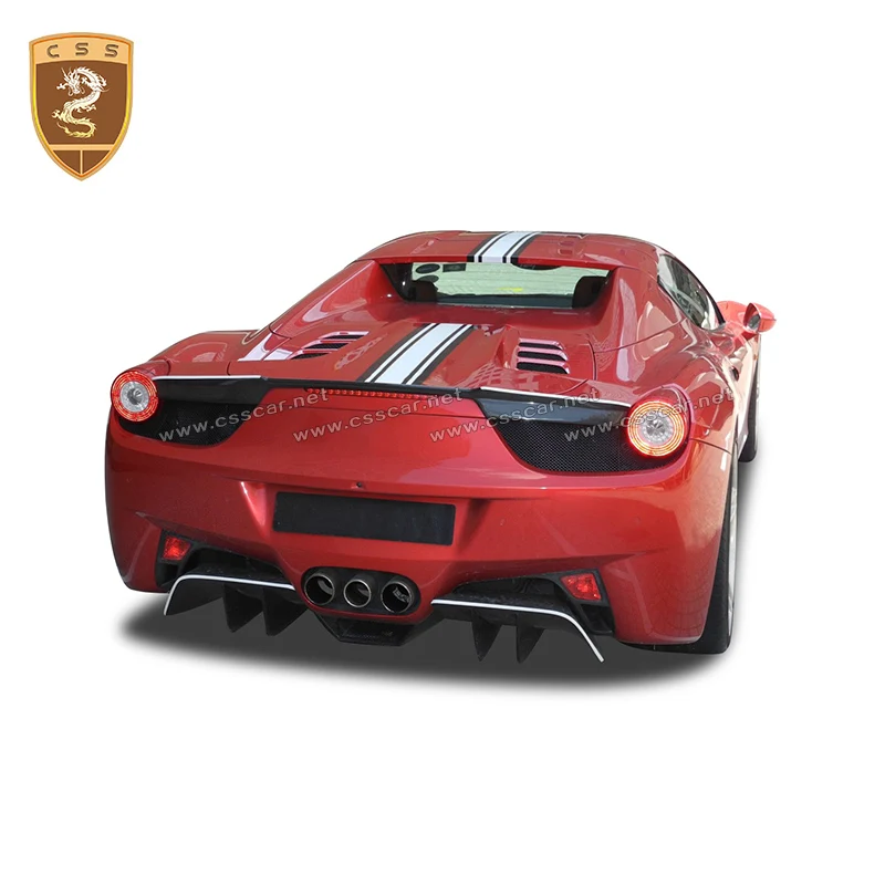 

458 Italia real carbon fiber rear spoiler for Ferrari-458 vorsteiner style rear spoilers wing car rear accessories decoration