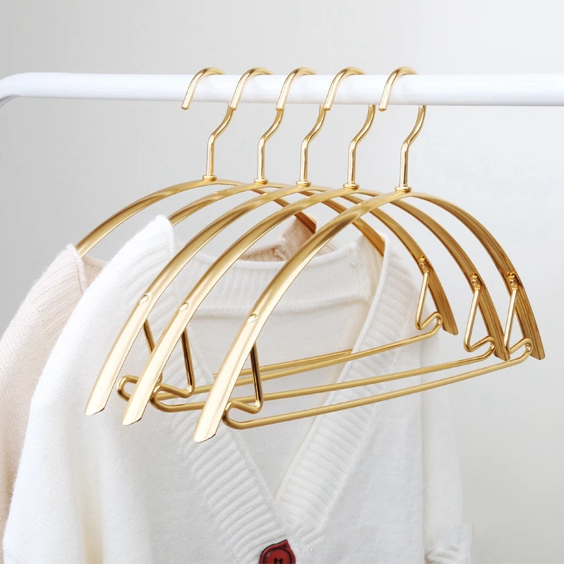 5Pcs Clothes Hanger Anti Slip Seamless Aluminum Alloy Clothing Drying Rack Wardrobe Storage Hanging Pants Hangers | Дом и сад