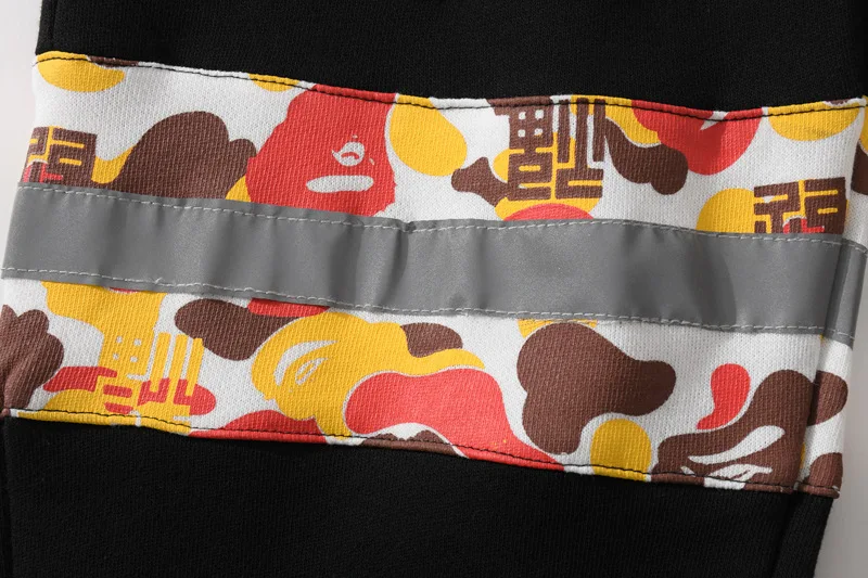 

Bape Sweatpants Men's Reflective Pocket Casual Pants Teenagers Loose Thin Trousers Korean Streetwear Clothing
