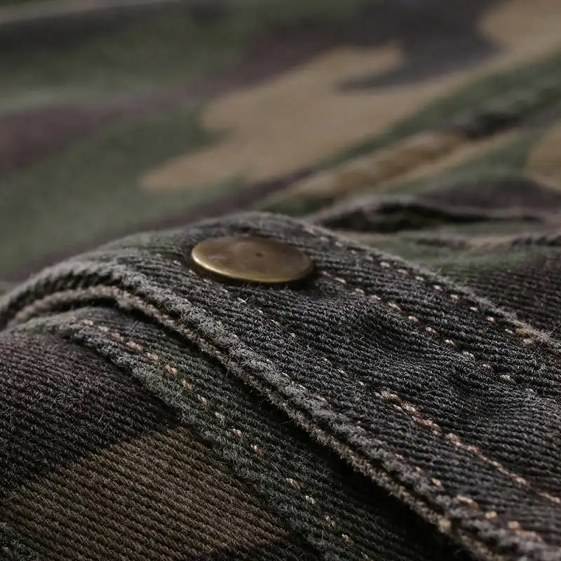 2019 камуфляжная Повседневное с короткими рукавами Для мужчин рубашки Slim Fit кнопка