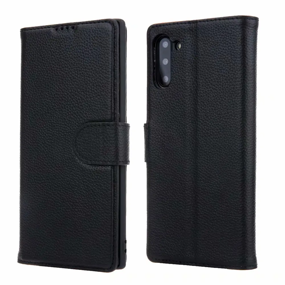 Чехол бумажник из натуральной кожи с откидной крышкой для Samsung Galaxy Note 10 pro чехлы Plus