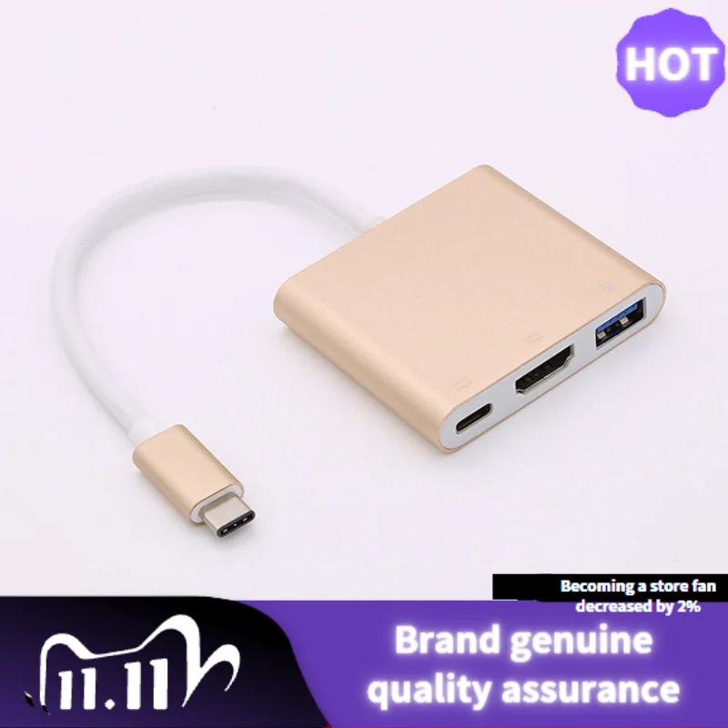 Разветвитель-конвертер с 3 портами USB Type-C 4K на HDMI 1080P | Электроника