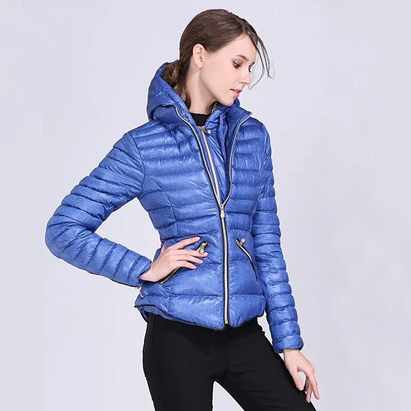 

2020 Cotton Jacket Women's New Coat Coat Waist Double Zipper Hood Autumn and Winter Luxury Bubble Big Size Plus