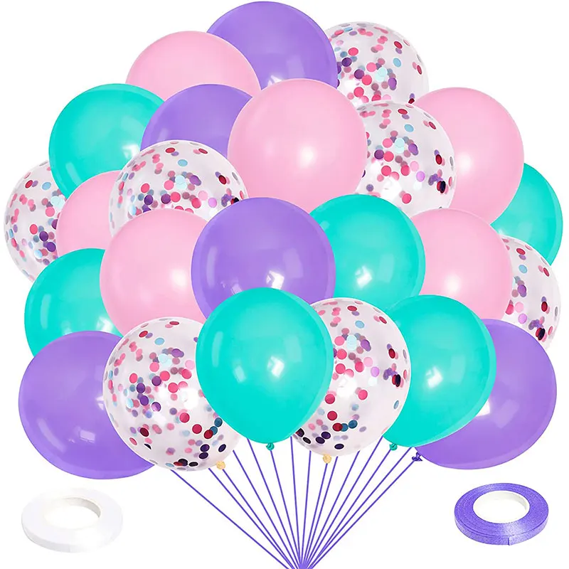 Juego de Globos de colores con tema de unicornio para ni&ntilde;a, fiesta de cumplea&ntilde;os, Baby Shower, decoraci&oacute;n de boda, juguete, Globos de helio de aire-1