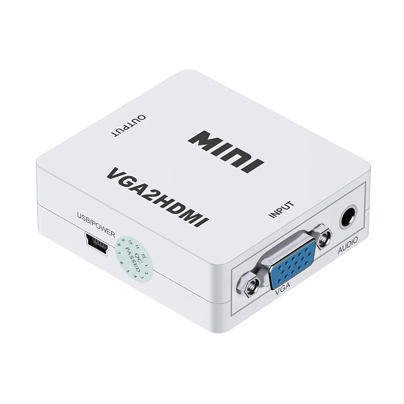1080P Мини преобразователь из VGA в HDMI с аудио VGA2HDMI устройство для видеосъемки