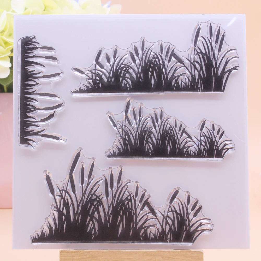 Прозрачные штампы Alinacutle трава тростники куст природа фон скрапбукинг альбом для