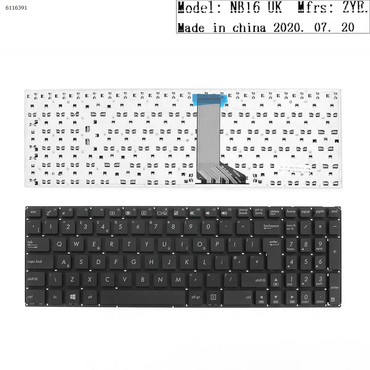 

New UK Version Replacement Keyboard for ASUS X551C X551CA X551M X551MA X553M X553MA X503M X503MA A551C Laptop Without FRAME