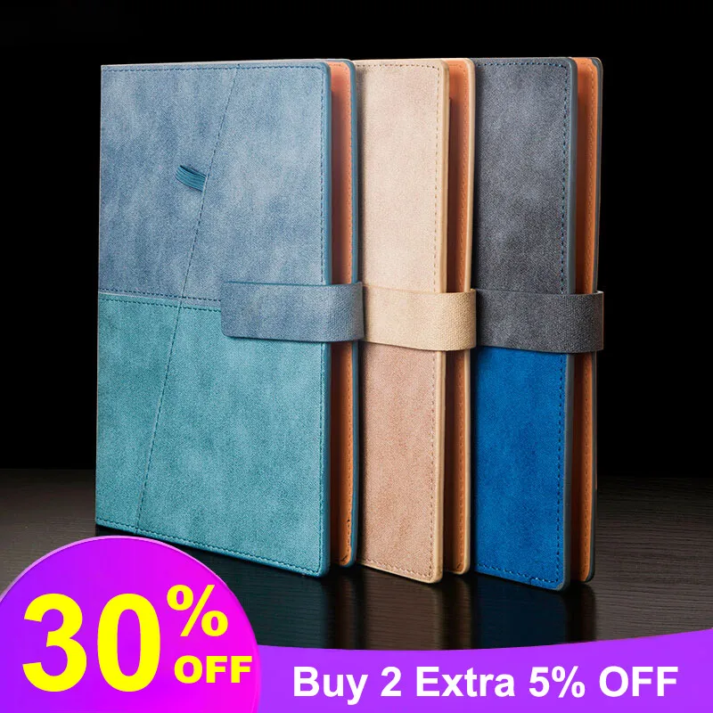 Бизнес блокнот креативный Прошитый с отрывными листами передовая кожаная книга