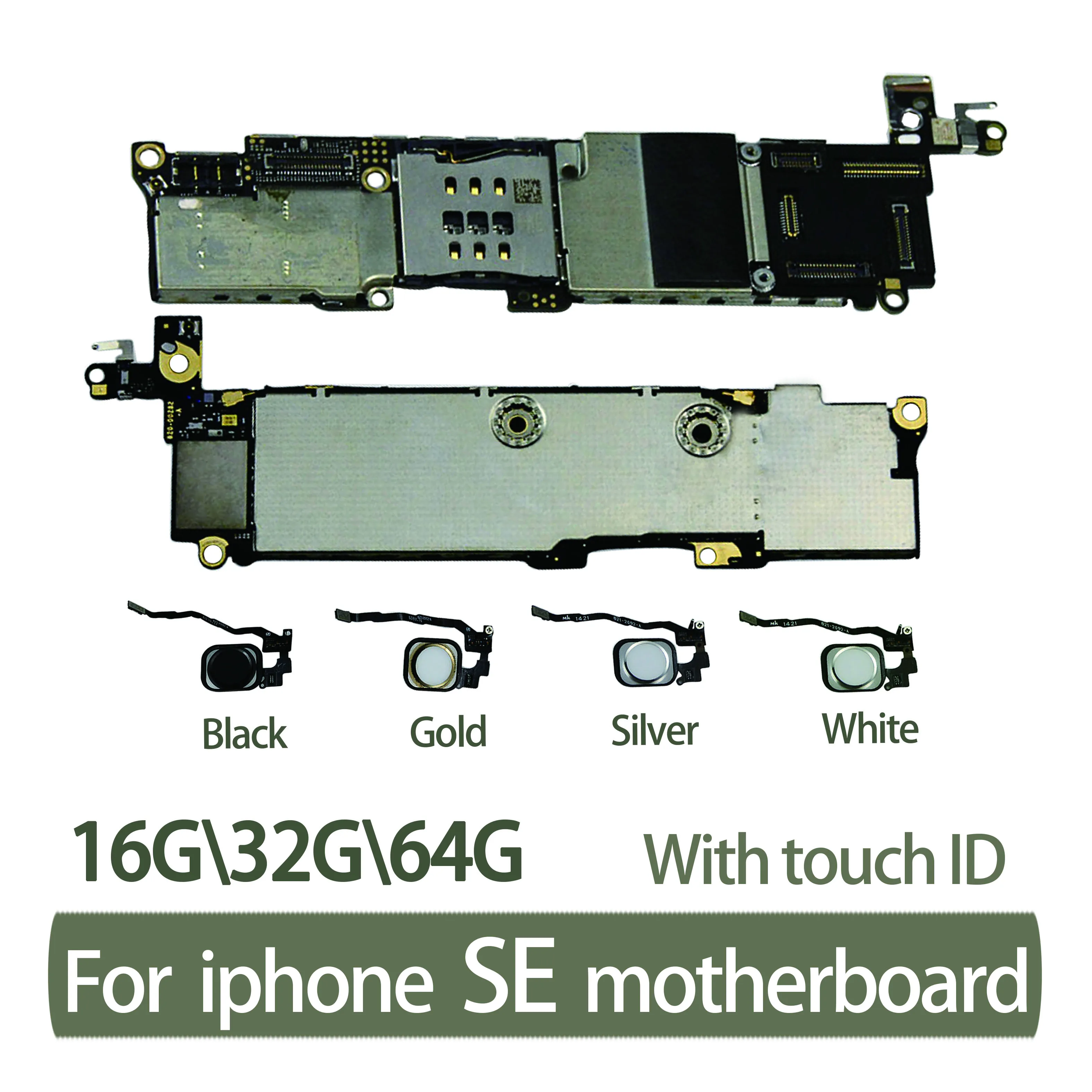 Заводская разблокированная материнская плата для iphone SE с сенсорным ID/без Touch ID 100%