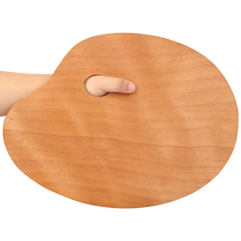 

Sealed Oil Oval Oil Painting Palette Beautiful And Durable Acrylic Solid Wood Quality Simple Art Painting Tools Color Board